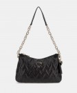 Guess Adelard Top Zip Shoulder Bag, Black thumbnail