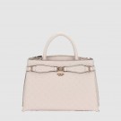 Guess Arlena Logo Girlfriend Satchel, Taupe Logo thumbnail