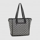 Lycke Tote Bag Flora, Black/White thumbnail