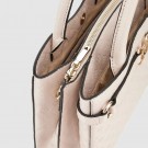 Guess Arlena Logo Girlfriend Satchel, Taupe Logo thumbnail