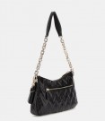 Guess Adelard Top Zip Shoulder Bag, Black thumbnail
