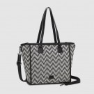Lycke Tote Bag Flora, Black/White thumbnail