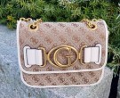 Guess Aileen Crossover Flap veske, ivory thumbnail