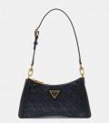 Guess Dili Top Zip Shoulder Bag, Black Logo thumbnail