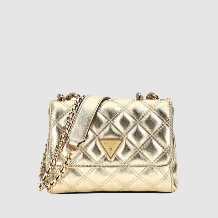 Guess Giully Mini 2 Comp Convirtable Flap, Gold