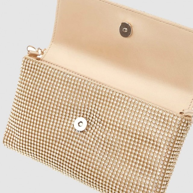 Guess Zalina Flap Clutch, Gold