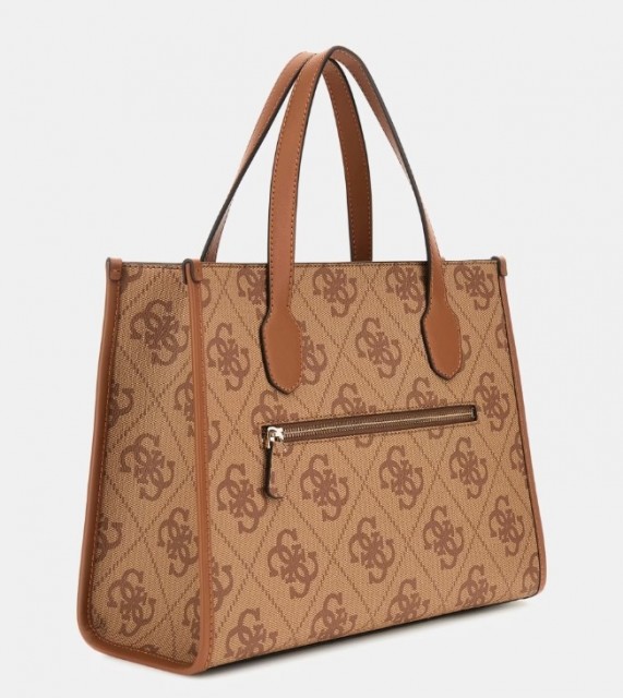 Guess Izzy 2 Comp Tote, Latte Logo