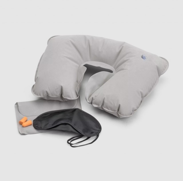 North Pioneer Grey Neckpillow, Eyemask And Earplugs