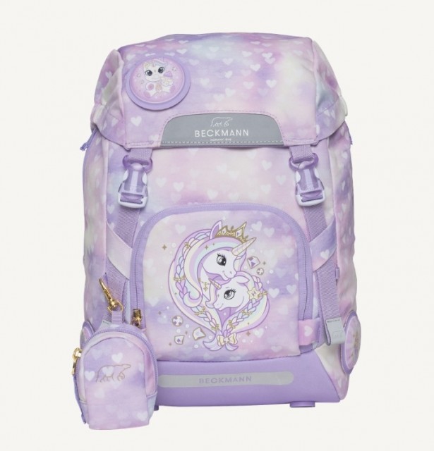 Beckmann Skolesekk Classic 22L, Unicorn Princess Purple