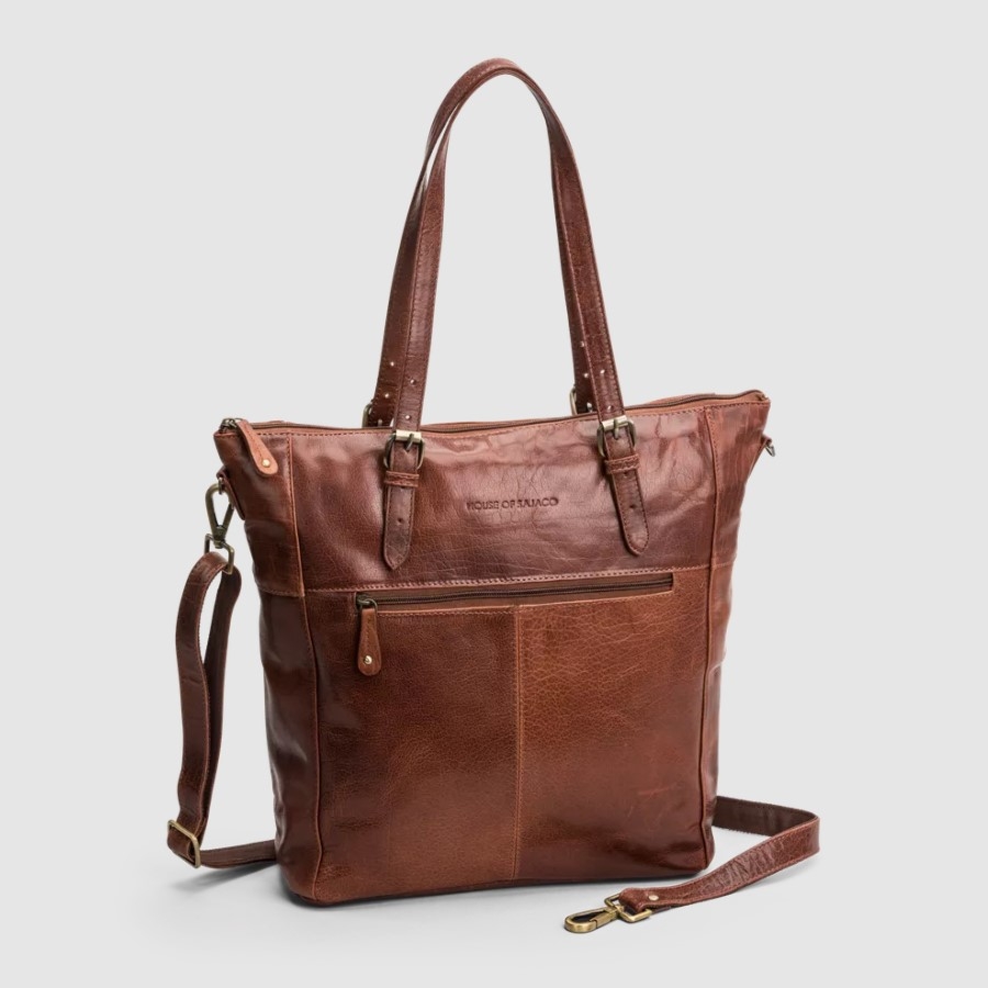 House of Sajaco Tote Bag, Cognac