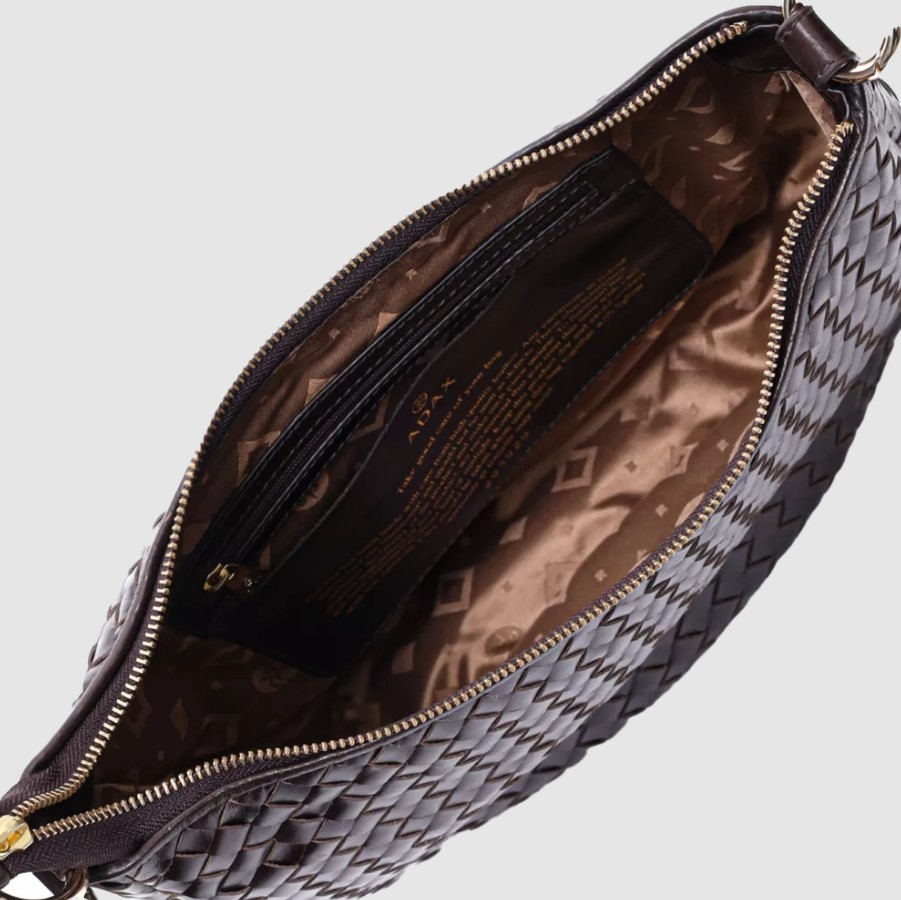 Adax Salerno Shoulder Bag Marlin, Dark Brown