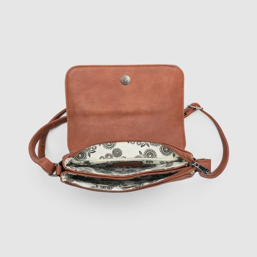 Puccini Flapbag Donna, Cognac