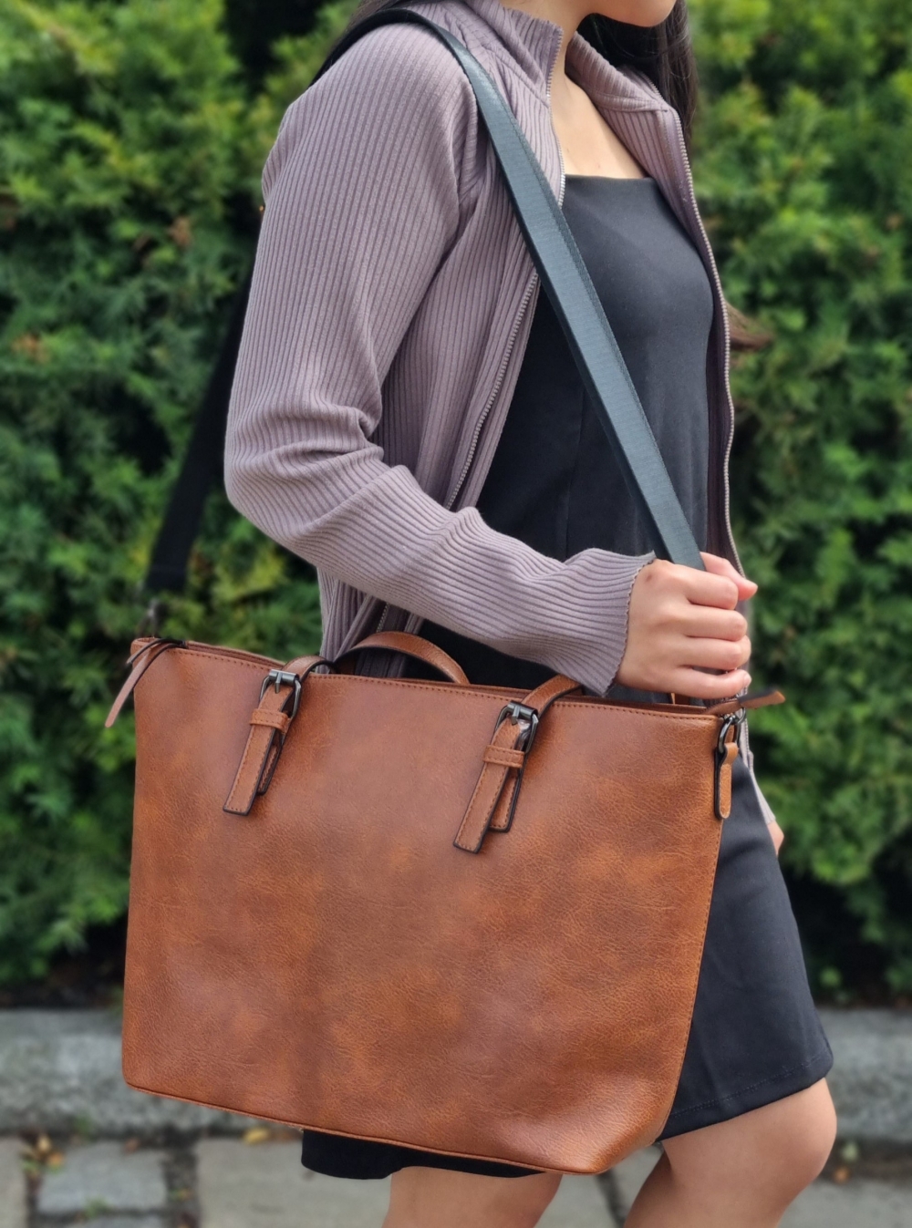 Puccini Tote Bag, Cognac