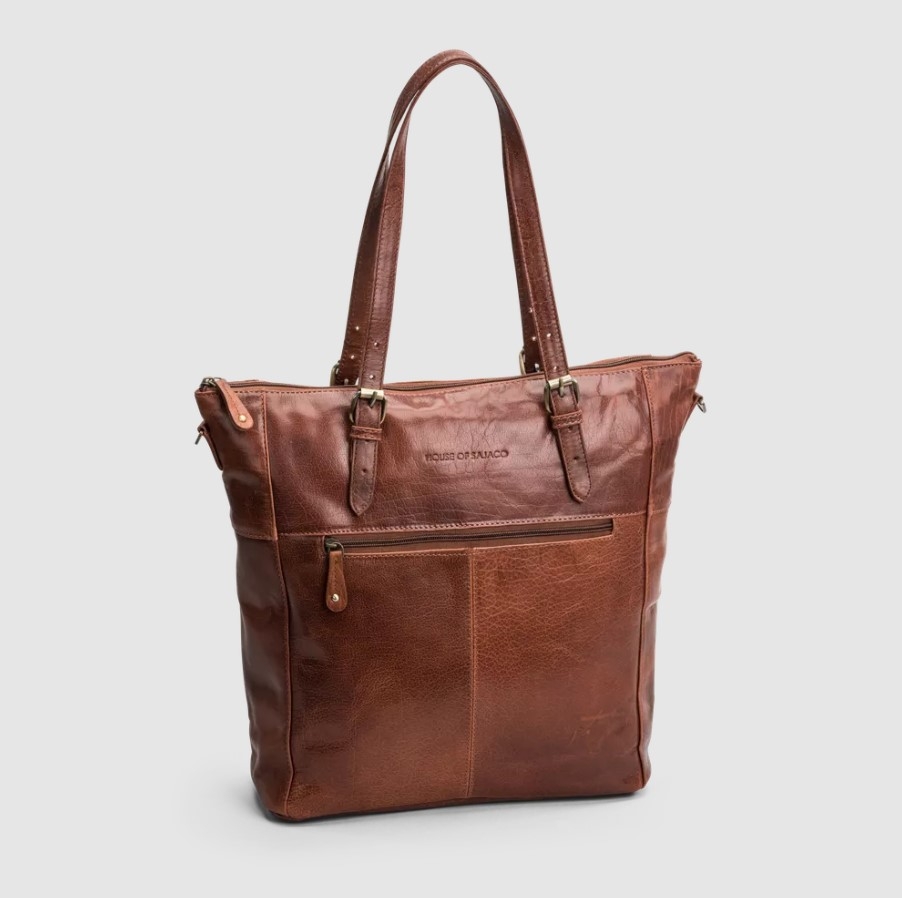 House of Sajaco Tote Bag, Cognac