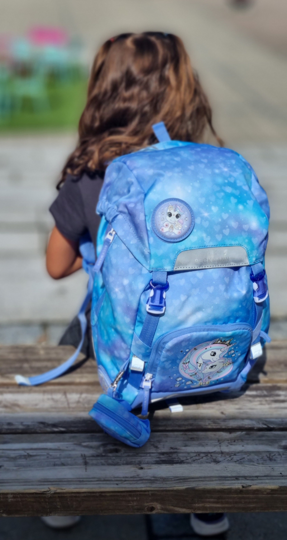 Beckmann Skolesekk Classic 22L, Unicorn Princess Ice Blue