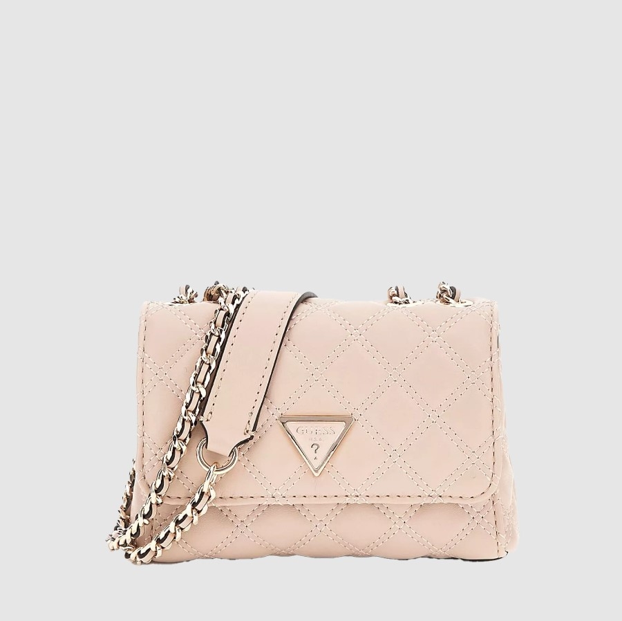 Guess Giully Mini 2 Comp Convirtable Flap, Light Beige