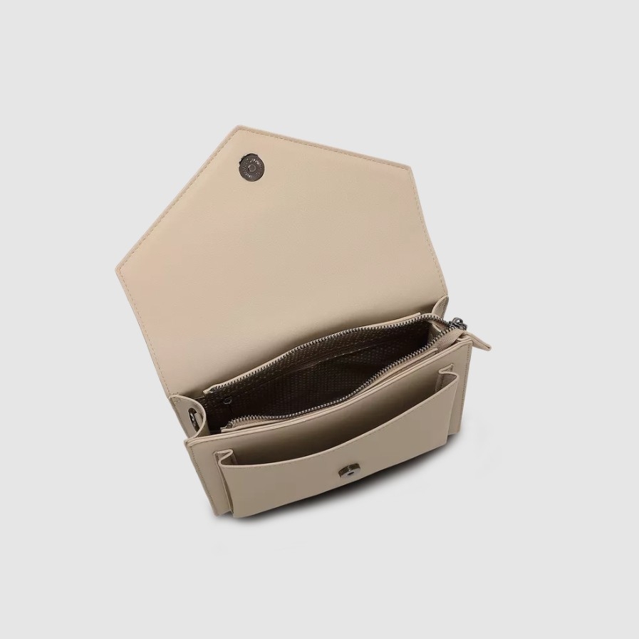 Lycke Flap Bag Levanger, Beige