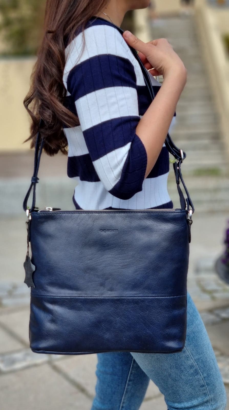 The Monte Crossover Skinnveske, Navy
