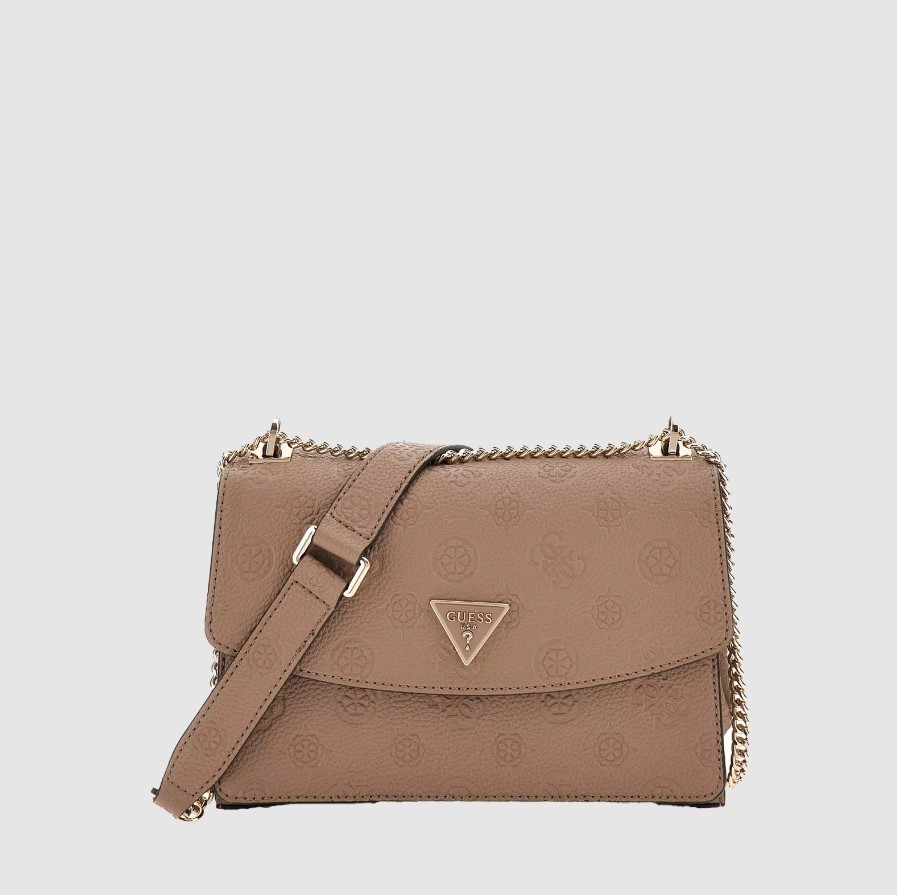 Guess Cresidia Convertable Crossbody Flap, Dark Taupe