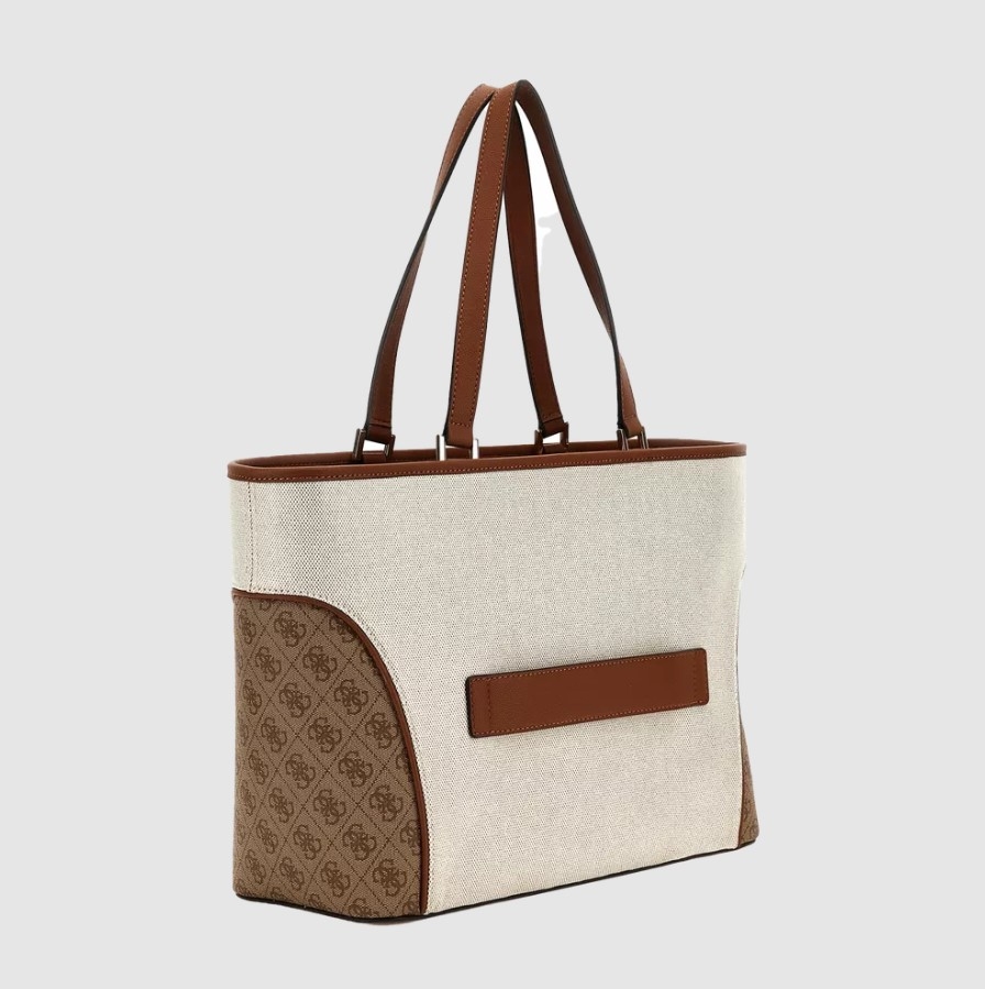 Guess Kerima Tote Bag, Natural/Latte Logo